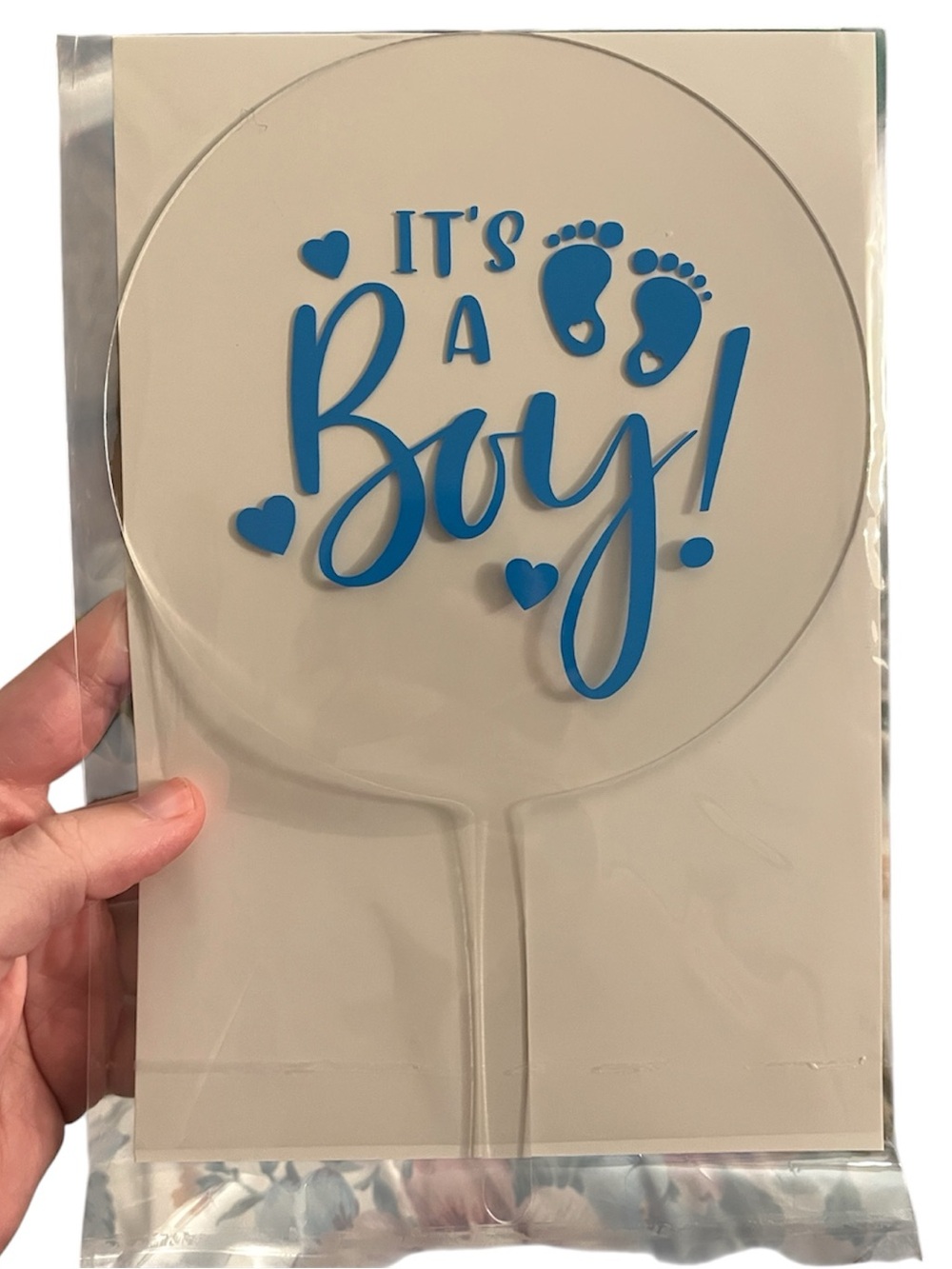 "It's a Boy" Blue Cake Topper